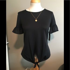 NWT Black Flare Sleeve Top Medium